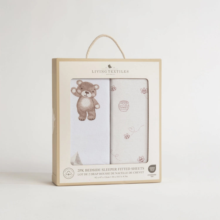 Organic Bedside Sleeper Fitted Sheets 2 Pack