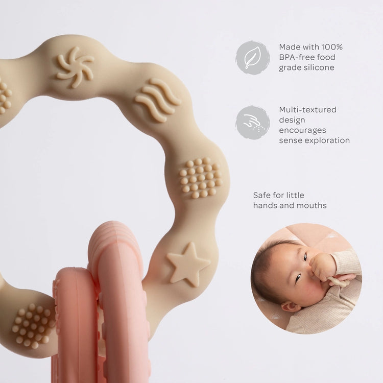 Silicone Bunny Teether - Pink