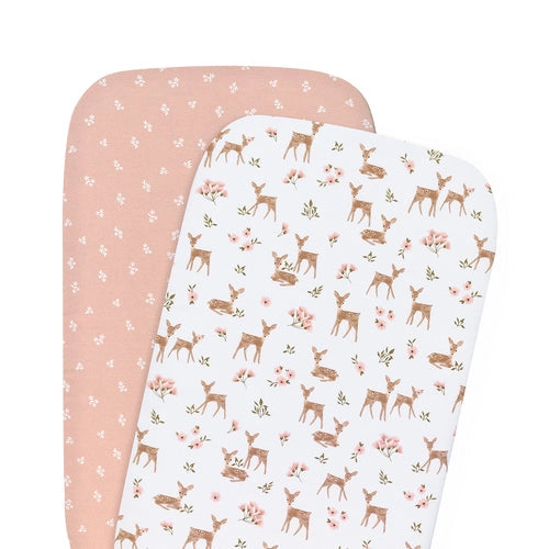 Jersey Bedside Sleeper Fitted Sheet 2 Pack - Sophia's Garden