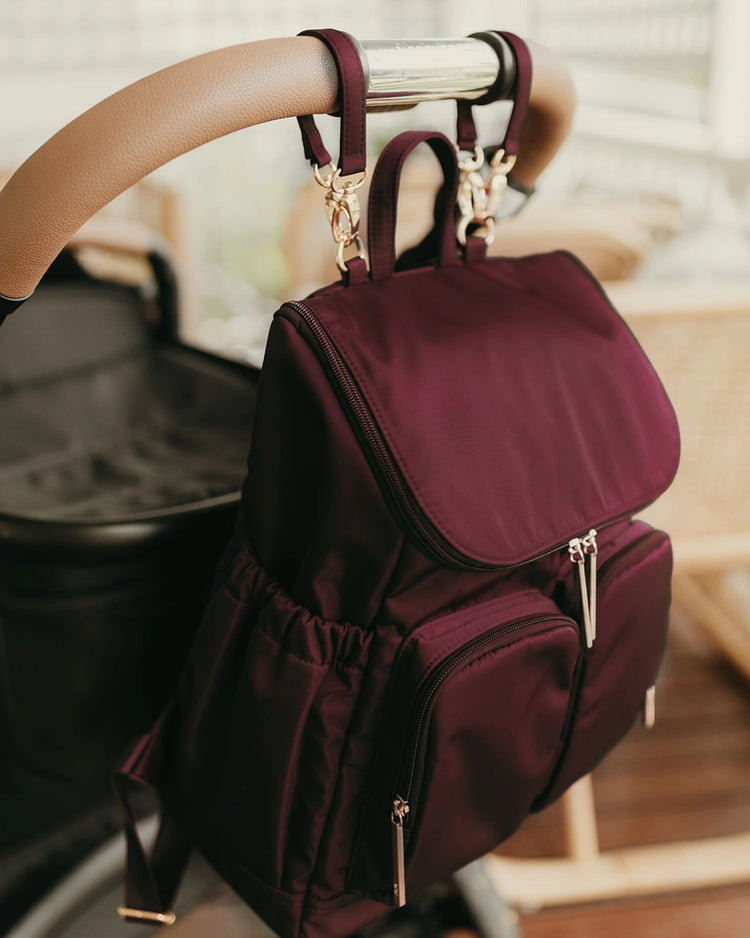 Signature Nappy Backpack - Mulberry Nylon