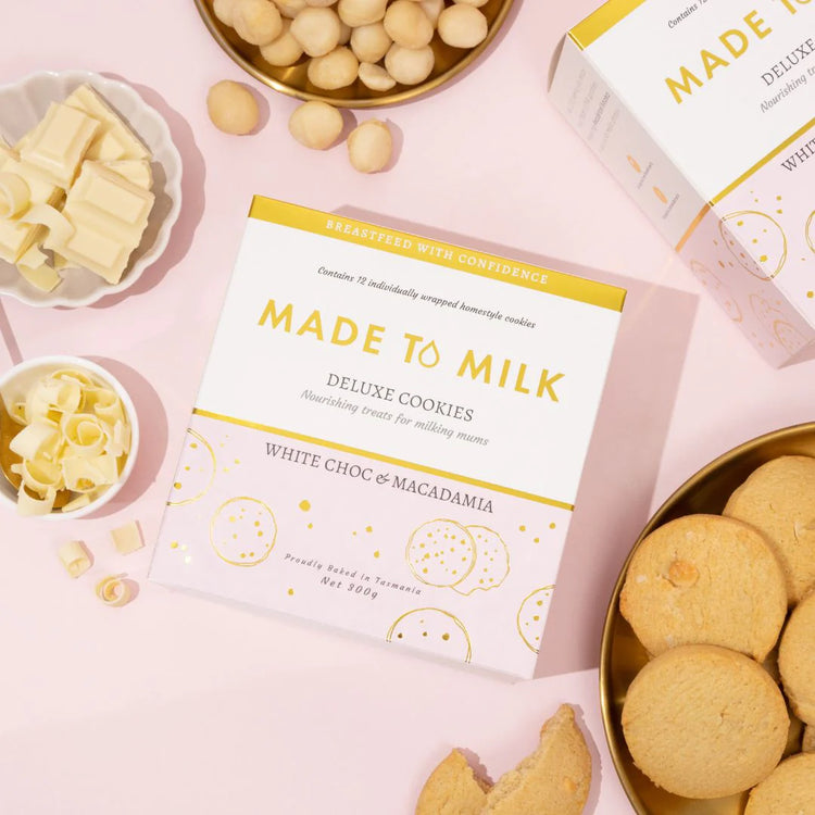 White Choc & Macadamia Nut Lactation Cookie