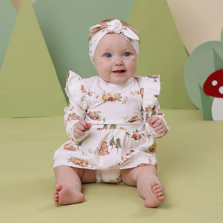 Bears Long Sleeve Organic Dress