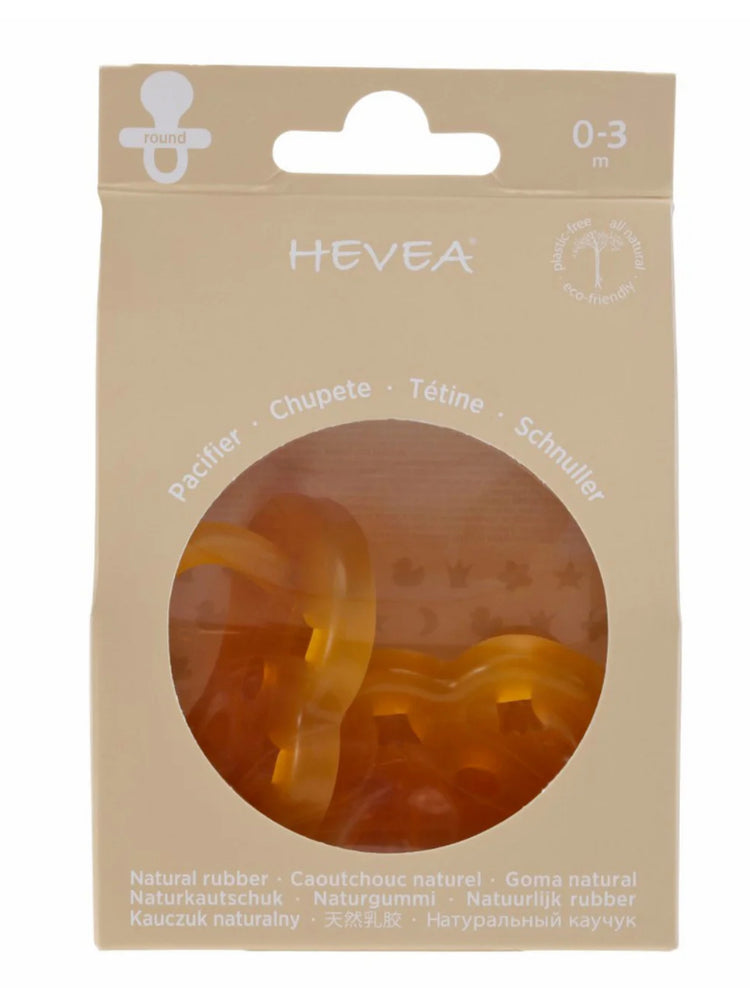Hevea | Round Pacifier| Green | 2-Pack | 3-36 Months