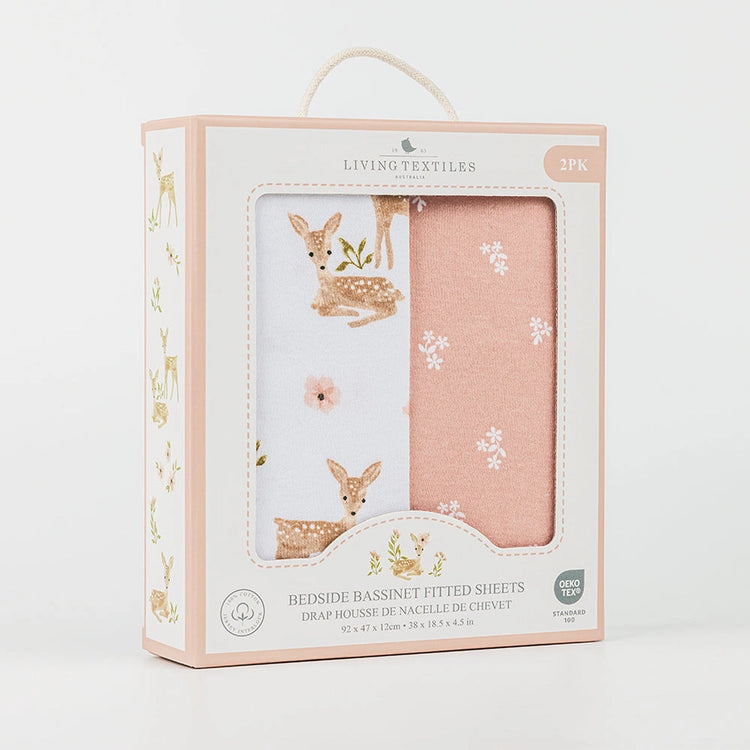 Jersey Bedside Sleeper Fitted Sheet 2 Pack - Sophia's Garden