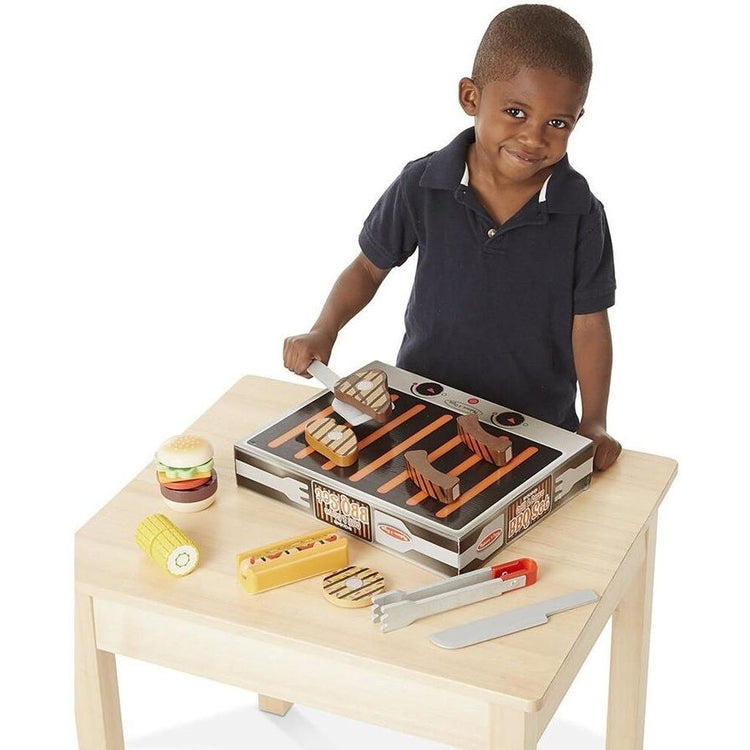Grill & Serve BBQ Set - Wooden Play Food