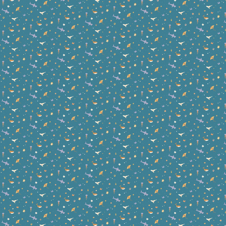 Ocean Creatures Marine Organic Fitted Cot Sheet