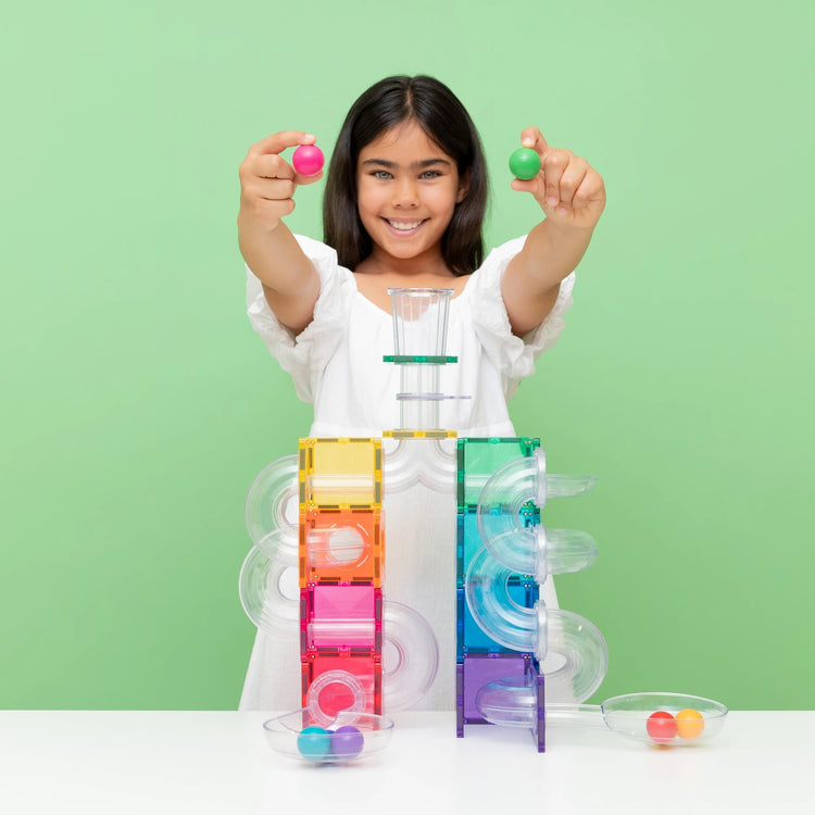 Ball Run Bright Pack 114 pc - Connetix Tiles