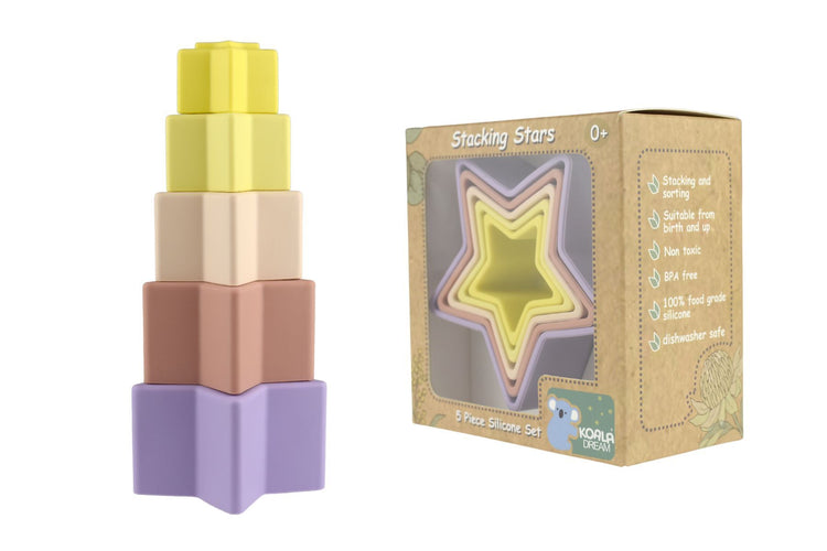 Stacking Stars 5 Piece Silicone Set