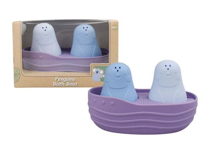 Penguins Purple Bath Boat