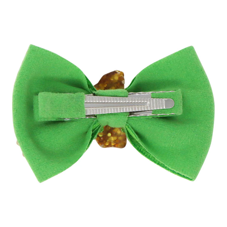 Disney Princess Tiana Green Sparkling Rhinestone Hair Bow