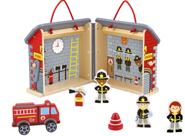 Fireman Playset with carry box
