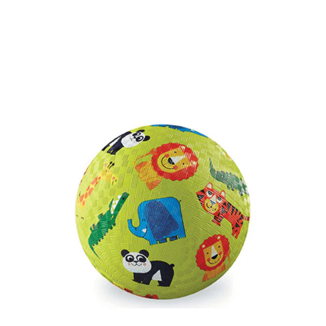 5 Inch Playground Ball - Jungle Friends (Light Green)