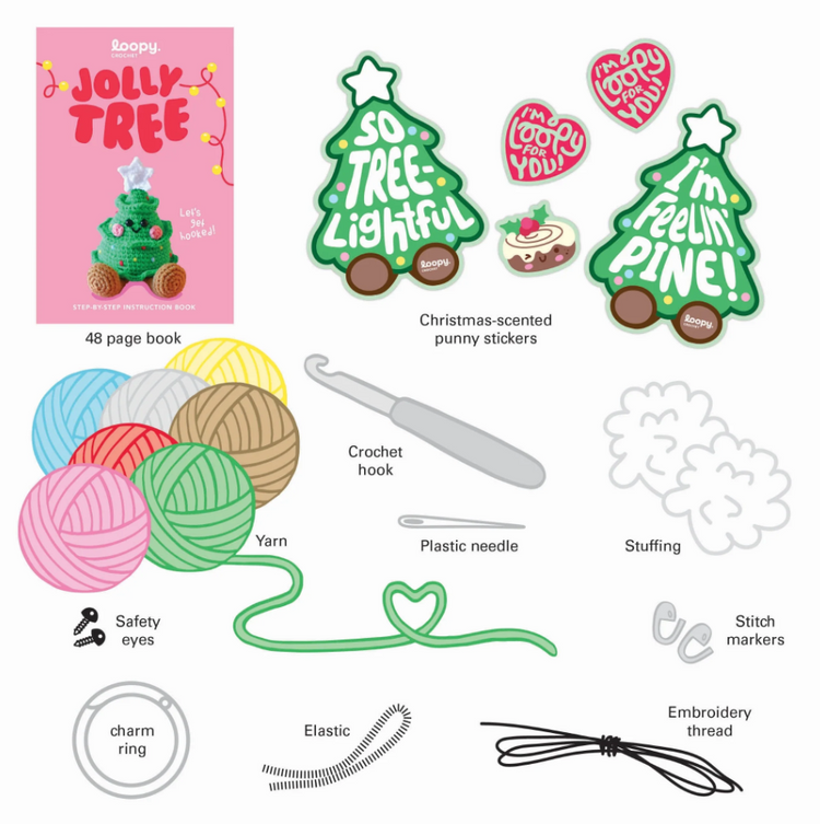 Loopy Crochet Book & Kit - Jolly Tree