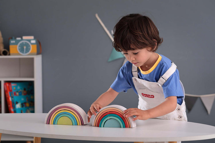 Wooden Stacking Toy | Rainbow Vintage