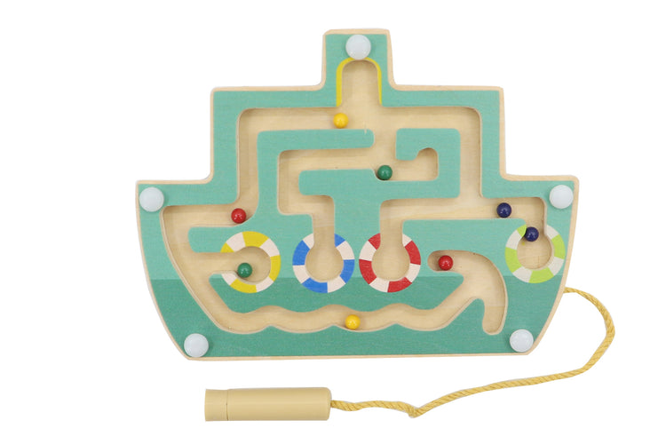 Wooden Magnetic Labyrinth - Vehicles