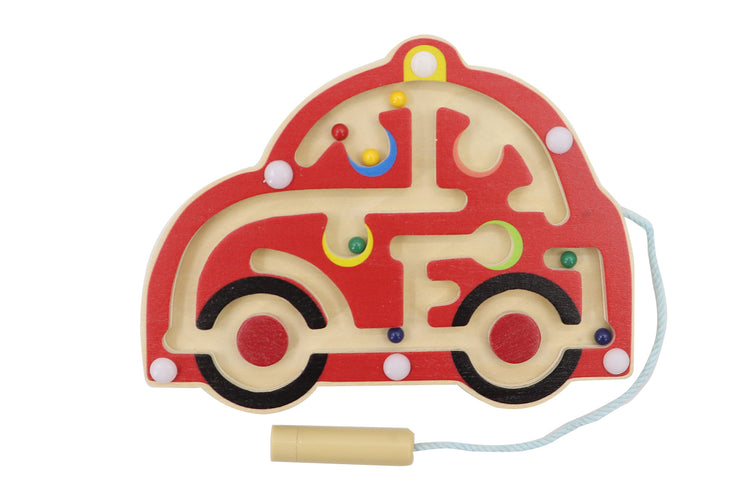 Wooden Magnetic Labyrinth - Vehicles