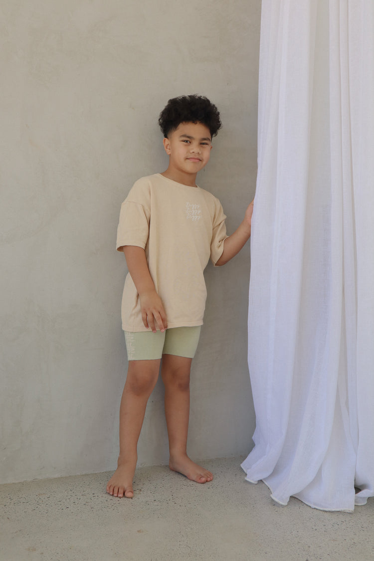 BIKE SHORTS | TALLOW (KIDS) 6-12M