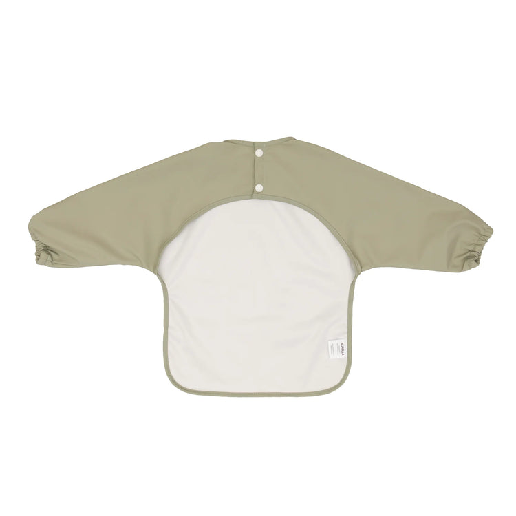 Recycled Long Sleeve Smock Bib - Light Sage