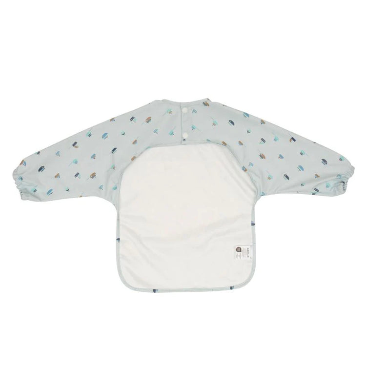 Recycled Long Sleeve Smock Bib - Sail Boats