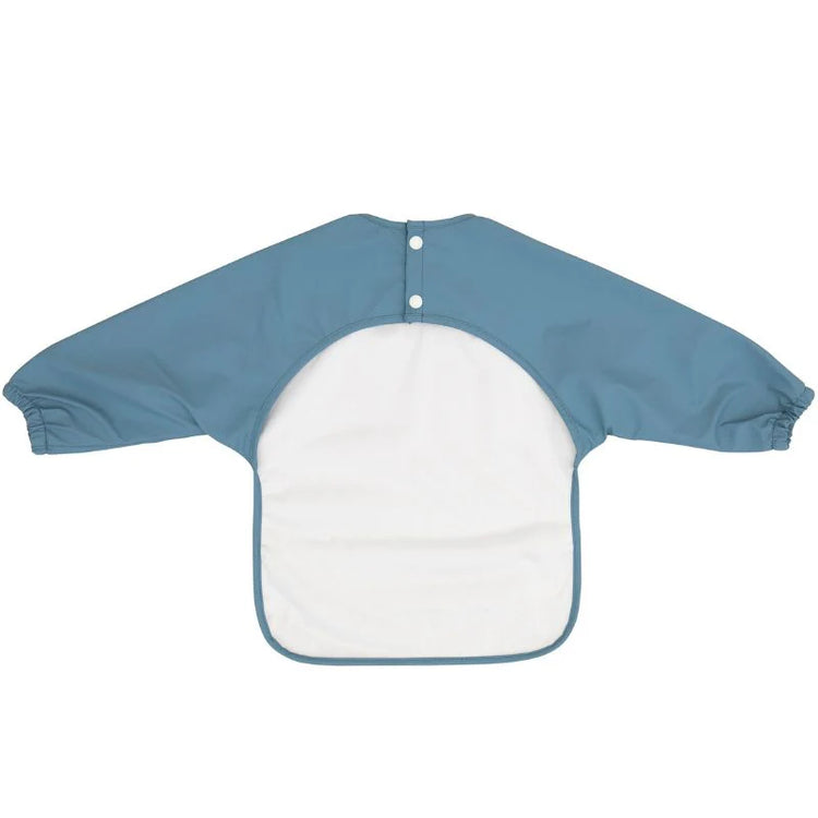 Recycled Long Sleeve Smock Bib - Blue