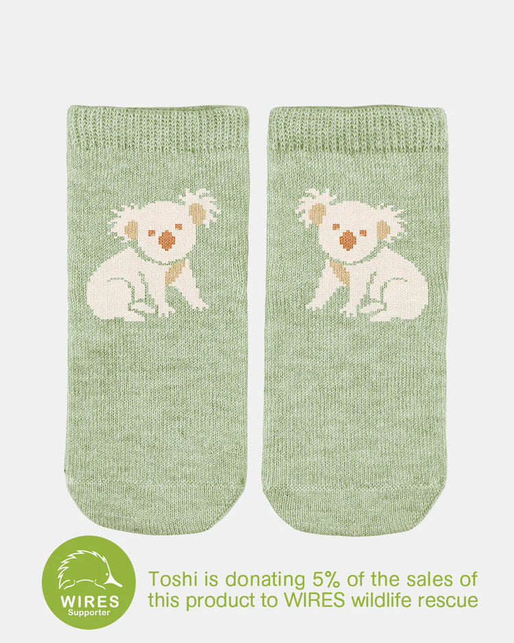 Organic Socks Ankle Jacquard Koala