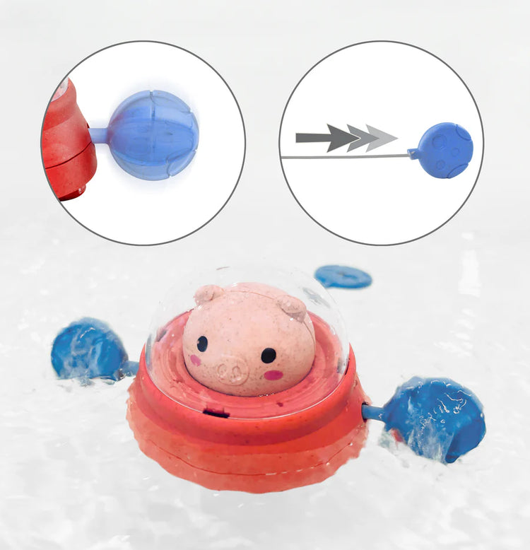 Bath Paddle Ship - Space Piggy