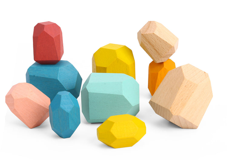 Wooden Stacking Stones - 16 PCS