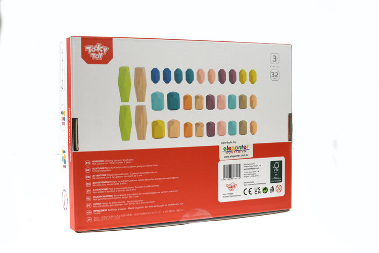Wooden Stacking Stones - 32 PCS
