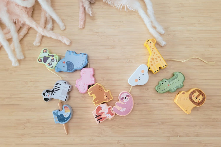 Lacing Blocks | Wild Animals