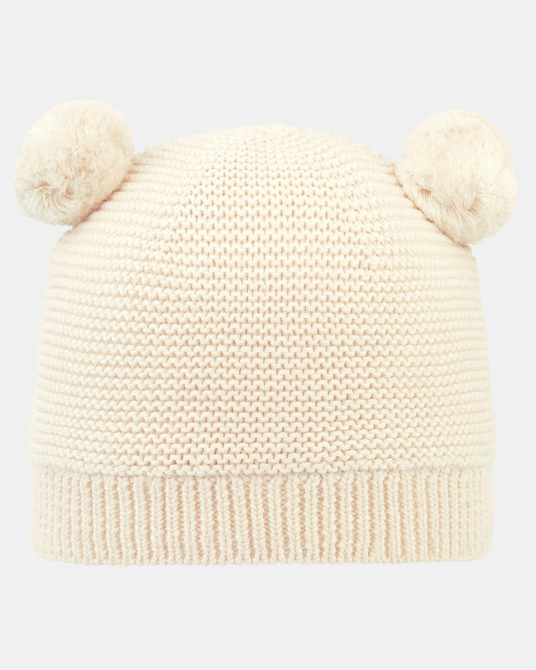 Organic Beanie Snowy Feather