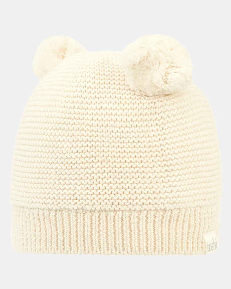 Organic Beanie Snowy Feather