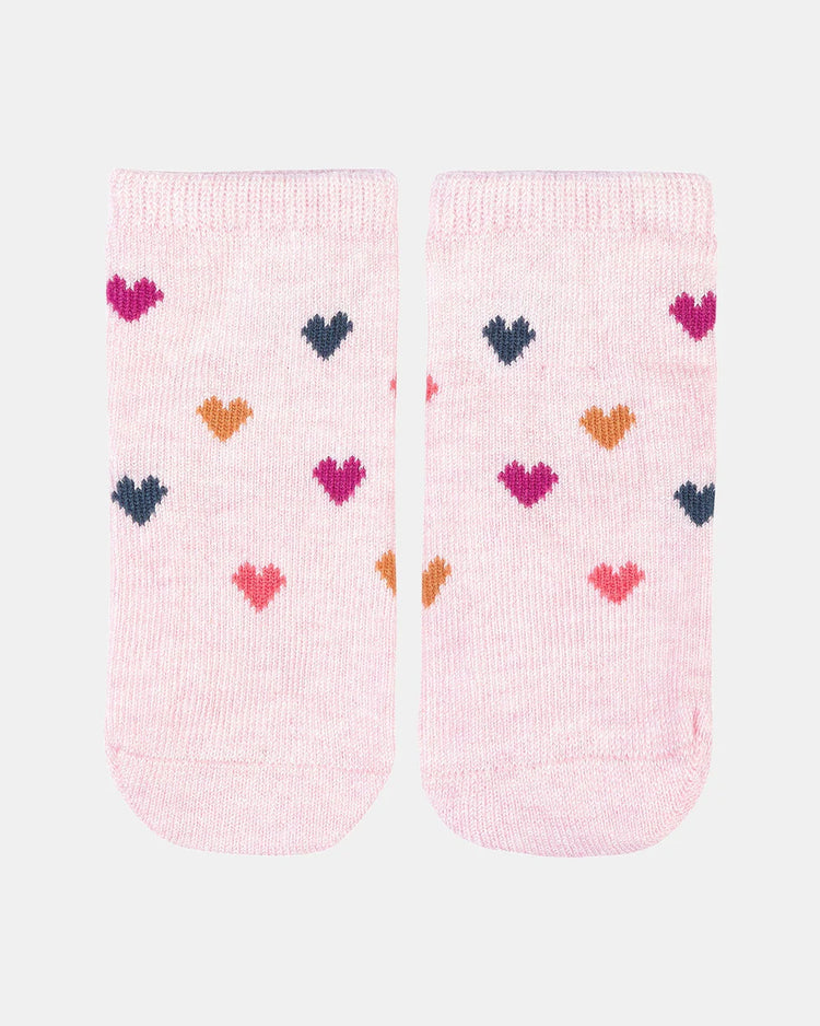 Organic Socks Ankle Jacquard Hearts