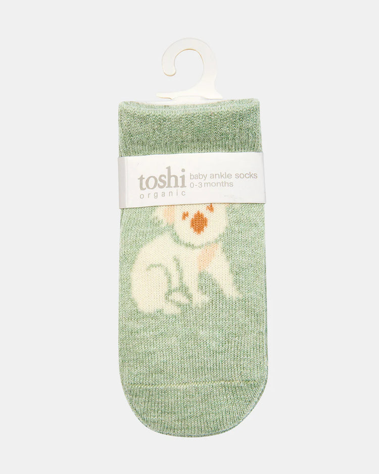 Organic Socks Ankle Jacquard Koala