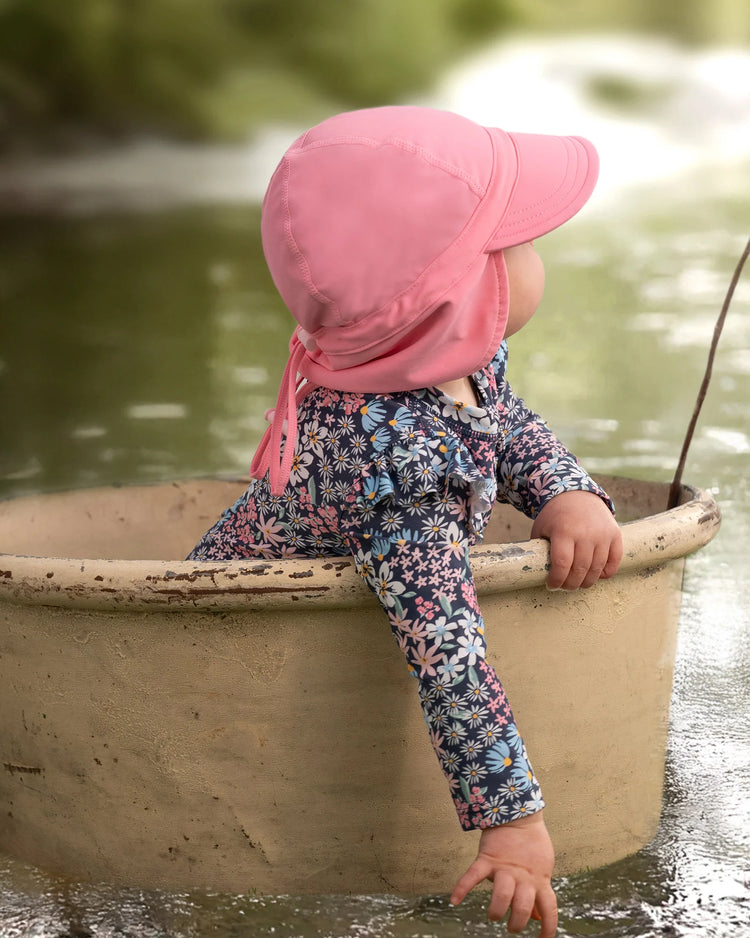 Swim Onesie L/S Ripple - Wattle Dusk