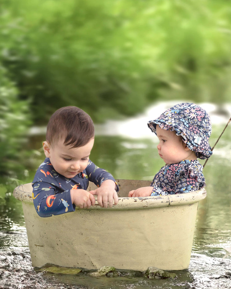 Swim Onesie L/S Splash - Kakadu Moonlight