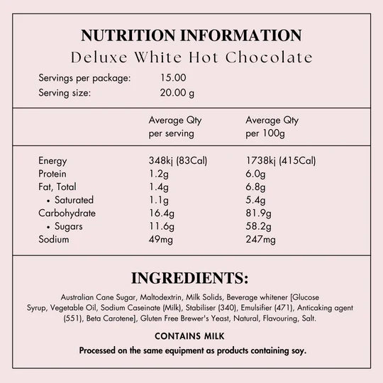 Deluxe Hot Choc - SINGLE SERVE