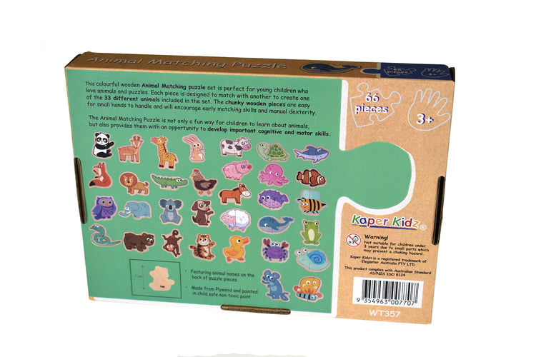 Animal Matching 2 Piece Puzzle | 66 pcs