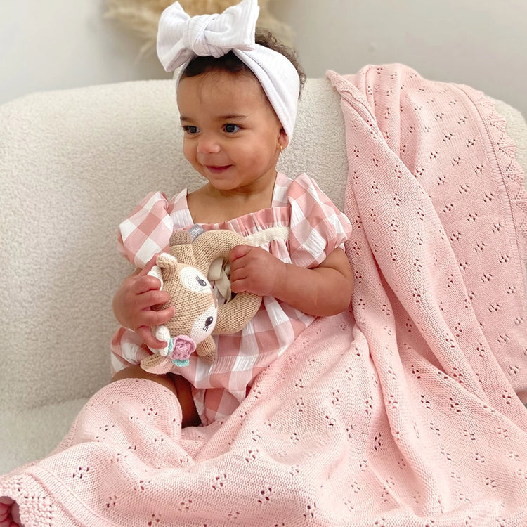 Bamboo/Cotton Heirloom Baby Blanket