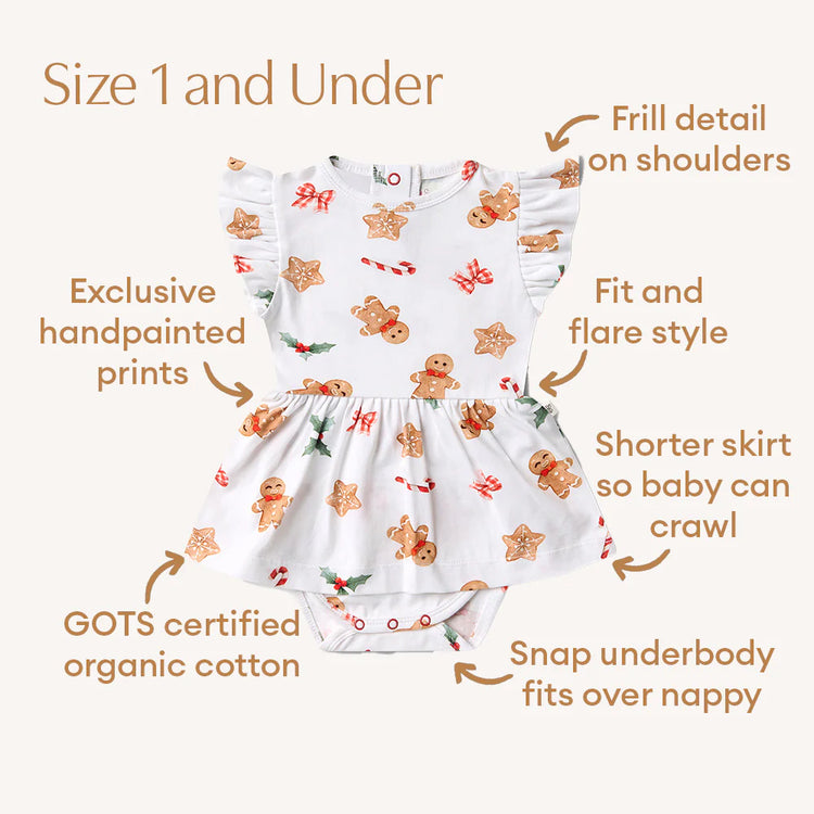 Gingerbread Short Sleeve Organic Dress