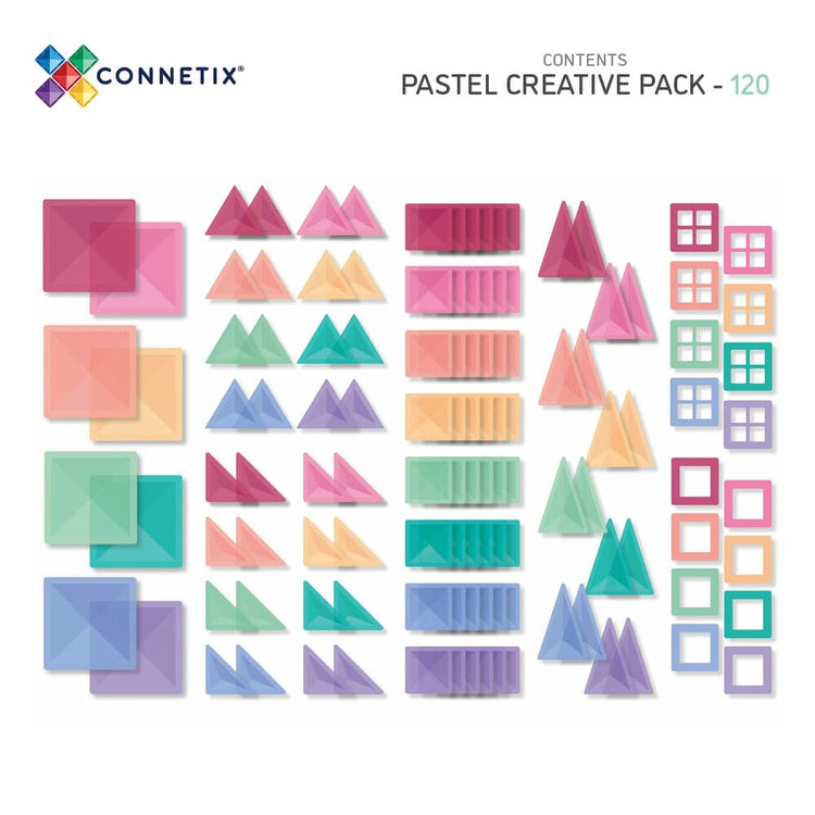 Connetix Tiles - Pastel Creative Pack - 120 piece