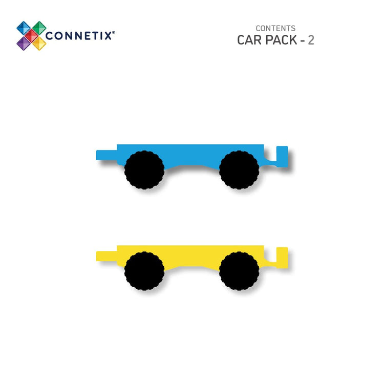 Connetix Tiles - Rainbow Car Pack - 2 Pieces