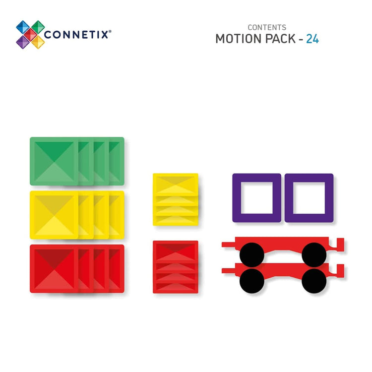Connetix Tiles - Rainbow Motion Pack - 24 pieces