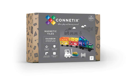 Connetix Tiles - Rainbow Transport Pack - 50 piece