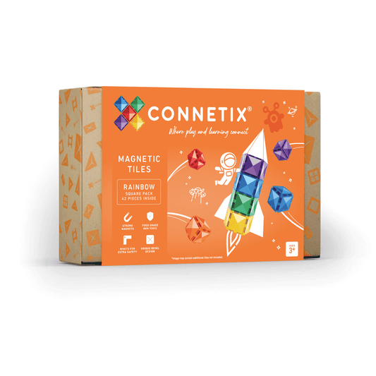 Connetix Tiles - Rainbow Square Pack 42 pc