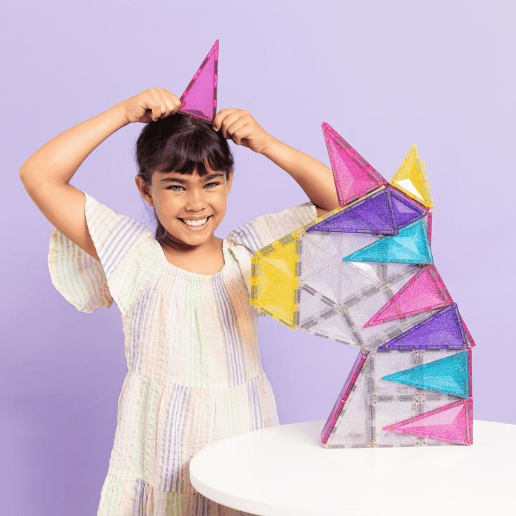 Connetix Tiles - Glitter Unicorn Pack 56 pc