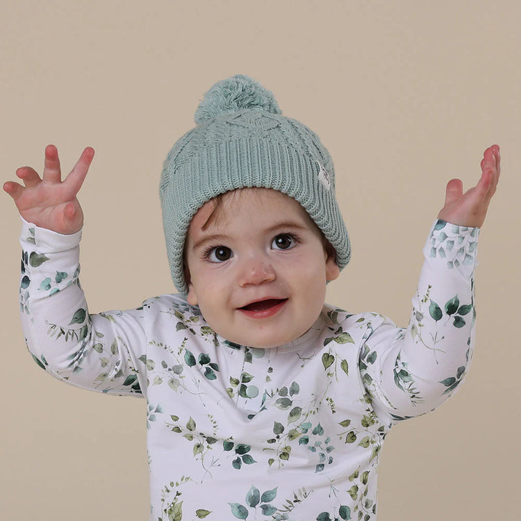 Sage Organic Baby Knit Beanie