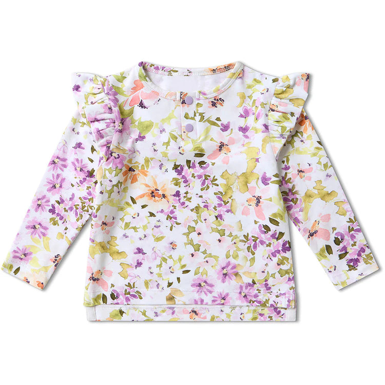 Isla Organic Long Sleeve Top with Frill