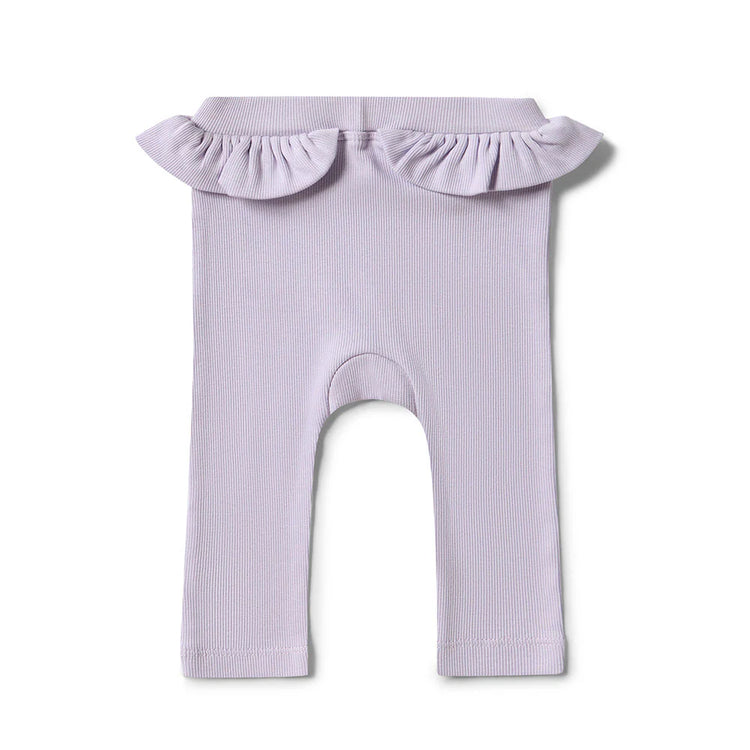 Lavender Organic Pants with Frill