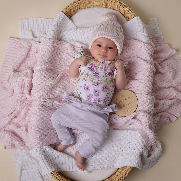Lavender Organic Pants with Frill