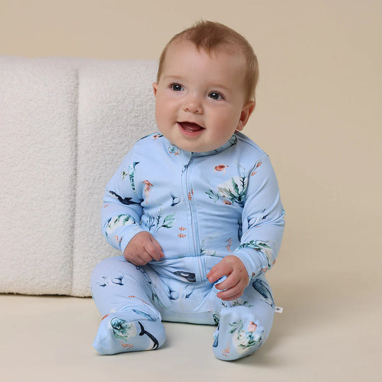 Blue Ocean Organic Snugglesuit Convertible Romper